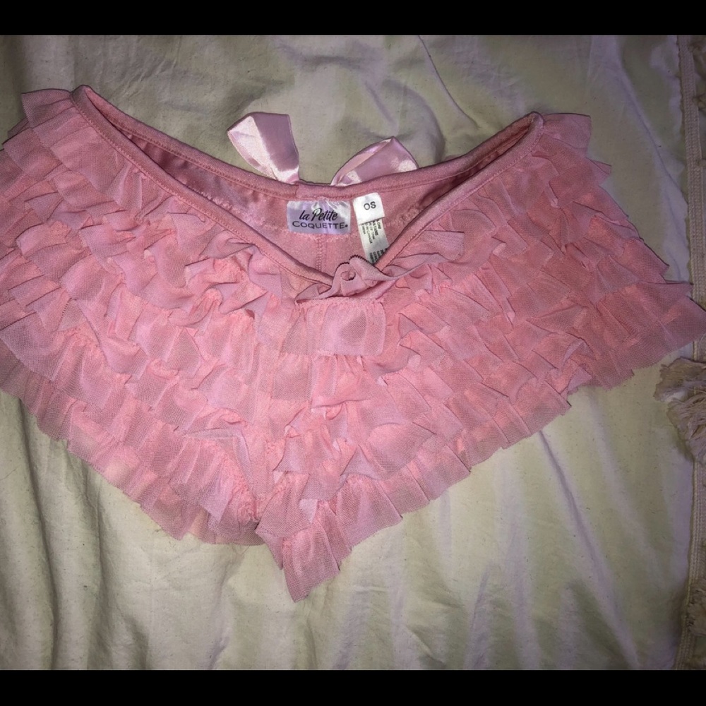Pink Ruffle Booty Shorts